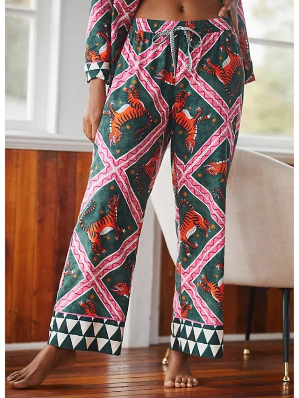 Anthropologie x Corinne Lent Tigress Flannel Pajama Pants Size 1X